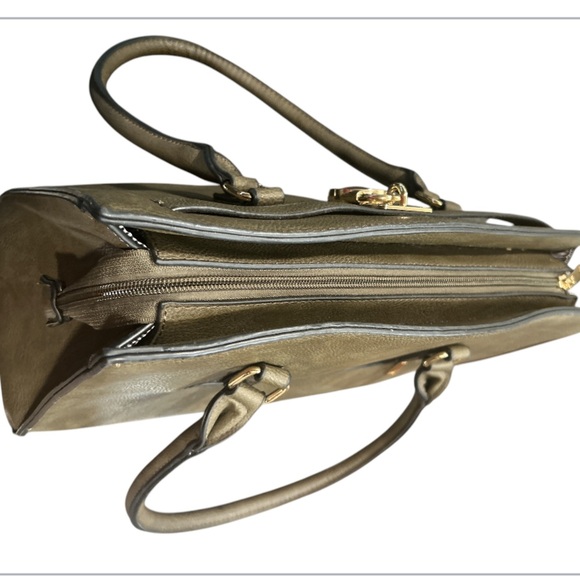 Large Sage Green Top Handle Purse in like new condition. - Picture 4 of 6